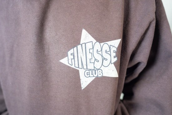 Finesse Club “Star” Logo Hoodie (Brown)